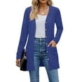 thumbnail image 5 of Fantaslook Fall Cardigan for Women Long Sleeve Open Front Cardigan Casual Button Down Coat with Pockets, 5 of 9