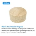 thumbnail image 3 of Uxcell Pocket Hole Plugs Round Head Wood Plugs Wooden Button Plugs Wood Screw Covers Furniture Screw Hole Plugs Wood Plug 5/16 Inch 50, 3 of 5