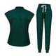thumbnail image 1 of Conjunto De Uniforme Médico Para Mujer, Top Y Pantalones Lavables Para Belleza, Tienda De Mascotas, SPA L, Verde Oscuro, 1 of 8