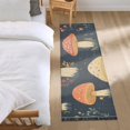 thumbnail image 3 of Yayeee Runner Rug for Bedroom 2'x6' Machine Washable Hallway Non Slip Mat, Black Mushroom Pattern, 3 of 8