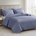 thumbnail image 3 of Juego de Edredón Maple&Stone Mineral Azul Ultrasonido Chevron para Cama Individual, 3 of 6