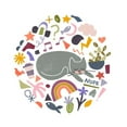 thumbnail image 3 of Vess, June Erica 20x20 Black Modern Framed Museum Art Print Titled - Cool Cats II, 3 of 5