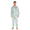 thumbnail image 3 of FORMRS Onesies Pajama for Adults Unisex Hoodie Winter Jumpsuit One Piece Sleepwear, Sizes S-2XL, Floral Easter, 3 of 7
