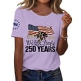 thumbnail image 2 of MEICHEN Ladies' Crewneck Usa Flag Print 1776-2026 Tops Summer 4th of July Patriotic Tshirts 250th Anniversary Short Sleeve Graphic Tee Blouses, 2 of 6