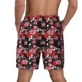 thumbnail image 4 of Uemuo Rose Flowers Pattern Mens Swim Trunks Quick Dry Board Shorts with Mesh Lining, Stretch Beach Shorts Quick Dry No-Chafing Board Shorts-Large, 4 of 9