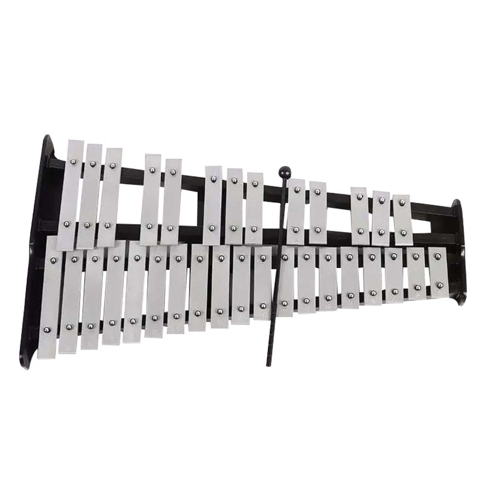 LeeQinersw 32 Notes Glockenspiel Xylophone Bell Percussion Instrument Kit for Kids Beginner