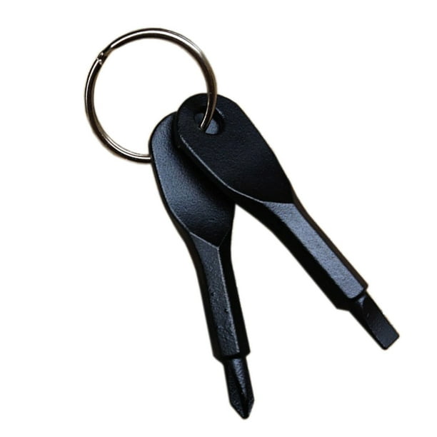 Juego De Destornilladores De Llave Edc De 2 Uds., Llavero De Acero Inoxidable, Herramienta De Bolsillo Multiusos Para Exteriores Minnieouse HA024583-01