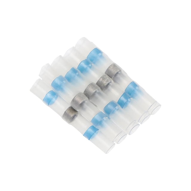 Injueey 300 Pcs Red Solder Seal Wire Electrical Marine Connection Connector Automotive Terminal Sleeve with Butt Soldering Crimp Electrónica miscelánea Azul 10PCS
