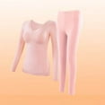 thumbnail image 2 of qelini Thermal Underwear for Women Seamless Lightweight Long Johns Long Sleeve Warm Base Layer Top Bottom Set, 2 of 7