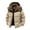 Khaki, variant on Wrtxtat Men's Winter Puffer Jackets Bomber Coats with Hood Heavyweight Warm Thermal Zip-Up Outerwear Jackets Pink XXL