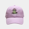 thumbnail image 2 of Peichun Mushroom Frog Embroidered Hats for Unisex Casual Cute Soft Top Adjustable Visor Baseball Cap for Outdoor Sports and Daily Wear Men Women Workout Peaked Cap Purple One Size, 2 of 3