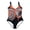 Orange, variant on Women's Halter One Piece Swimsuit Floral Summer Backless Sexy Print Swimwear Beachwear Siamese Bikini Set Tummy Control Bathing Suits L