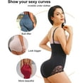 thumbnail image 6 of Irisnaya Waist Trainer for Women Seamless Butt Lifter Shapewear Bodysuit Thong Lace High Waist Tummy Control Panties Slim Full Body Shaper Shorts(Black XS-S), 6 of 7