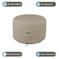 thumbnail image 2 of COVERS&ALL Round Ottoman Cover, 12 Oz PVC Waterproof, UV & Weather Resistant Patio Garden Furniture Stool Protector Indoor Outdoor Use with Air Vents & Drawstrings (34" Diameter x 22" H, Beige), 2 of 6