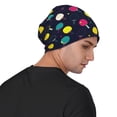 thumbnail image 4 of Rocae Colorful Ping Pong Rackets for Beanies Hats for Men Women Warm Chunky Knit Hats Winter Adult Milk Silk Knitted Beanie, 4 of 7