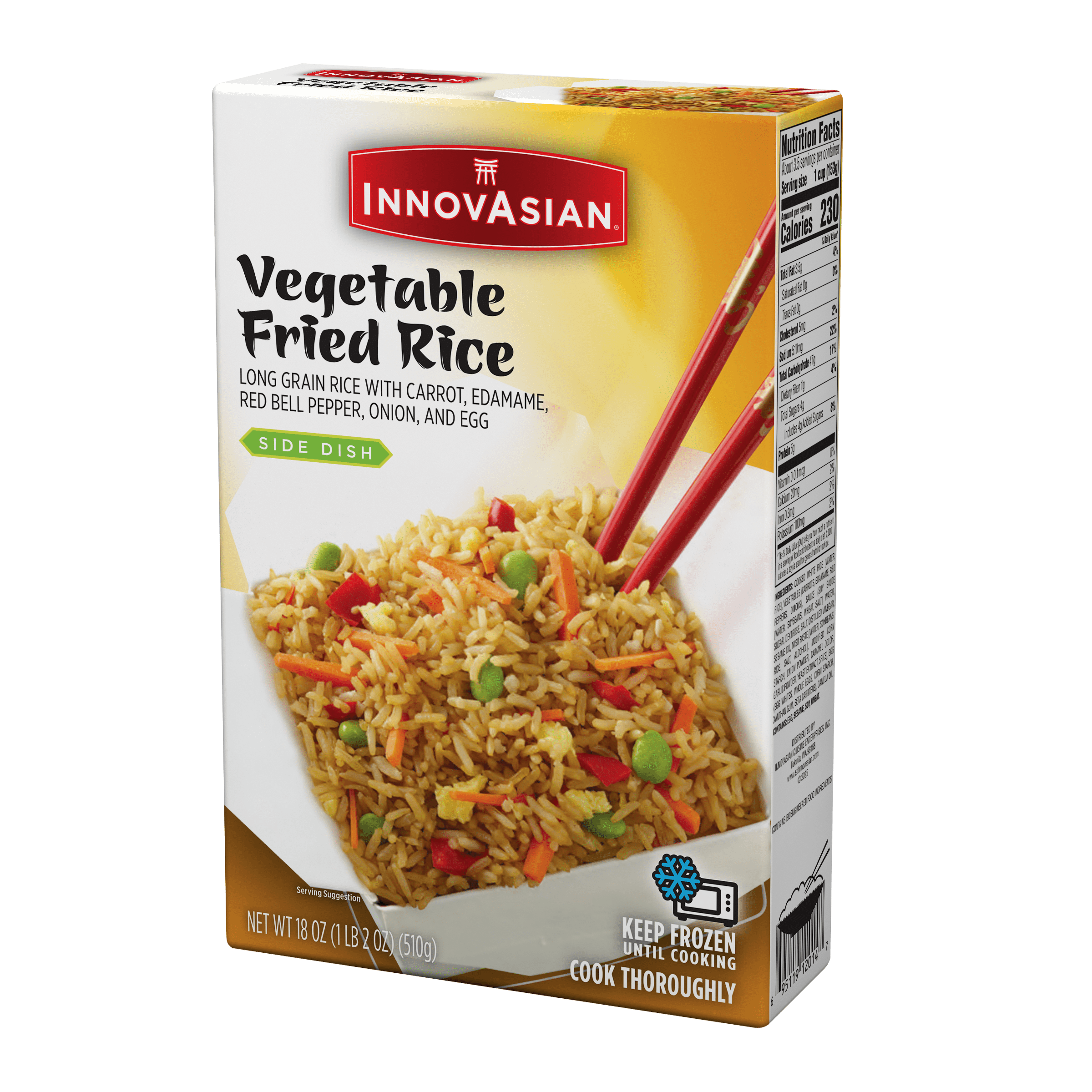 InnovAsian Vegetable Fried Rice, 18 oz (Frozen)