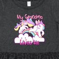 thumbnail image 4 of Inktastic My Grandma Loves Me Unicorn Girls Toddler Dress, 4 of 5