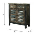 thumbnail image 2 of Antique Oak And Teal Console Cabinet - Generous Storage With Two Drawers Shutters Wooden Structure & Table Spacious Classic Design, 2 of 2