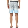 thumbnail image 3 of INSPIRE CHIC Men's Summer Drawstring Contrast Color Printed Beach Boardshorts Grey 30, 3 of 6