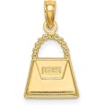 thumbnail image 3 of 14K Yellow Gold W/Rhodium Purse Charm - 12.3mm, 3 of 6