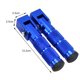 thumbnail image 4 of Clavijas universales para motocicletas, reposapiés plegables, ciclomotores Azul Cola Estribos para moto, 4 of 8