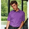 thumbnail image 2 of Premier Mens Short Sleeve Formal Poplin Plain Work Shirt, 2 of 4