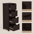 thumbnail image 6 of Yaheetech 4 Drawers Wooden Bathroom Floor Cabinet Side Storage Organizer Free-Standing Cabinet, Espresso, 6 of 9