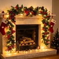 thumbnail image 2 of Aurorax Indoor Christmas Wreath Decorations,Christmas Garland 6ft Farmhouse Berries Garland for Mantel Wall, 2 of 6