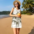 thumbnail image 3 of Xecao Robes d'Été pour Femmes Décontractées Robes de Plage Sans Manches T-Shirt Robe Ample avec Poches, 3 of 7