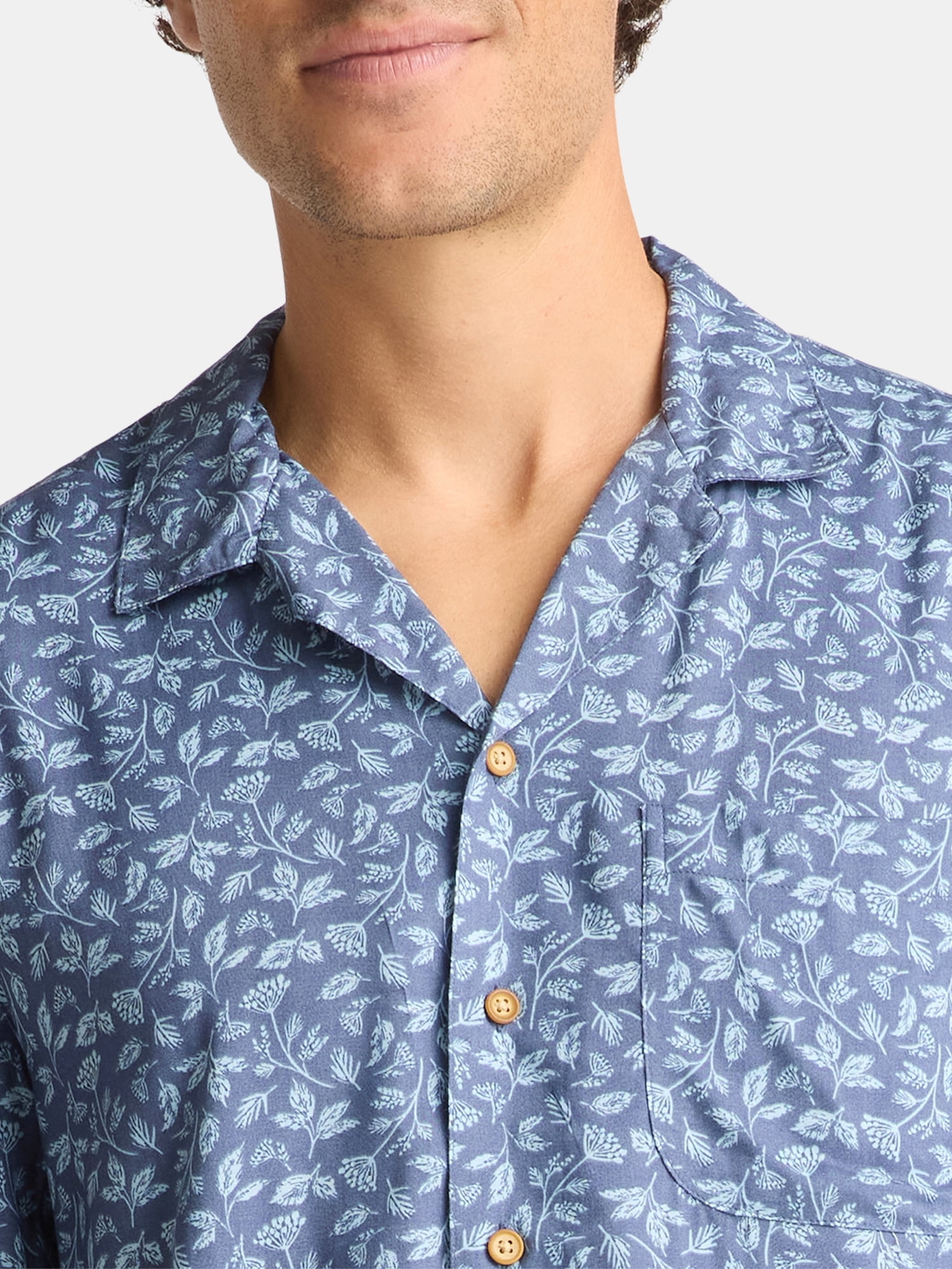George Men's Relaxed Fit Viscose Camp Shirt, Sizes S-3XL