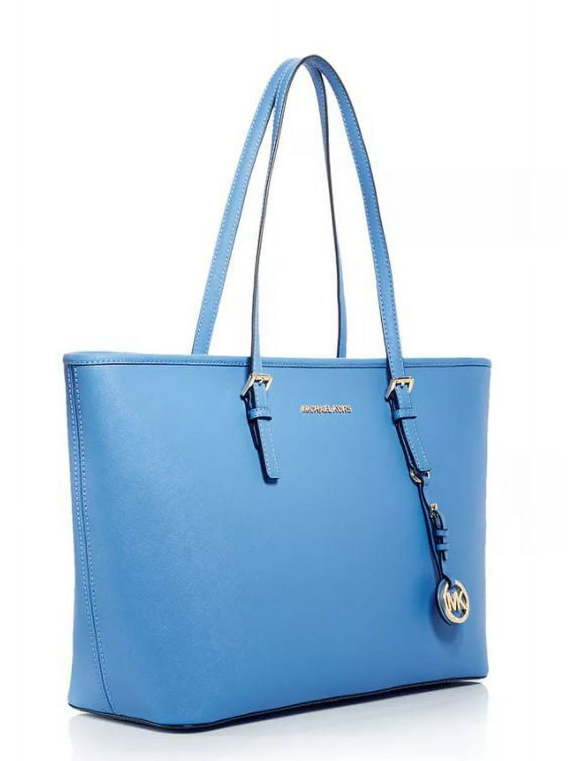 Michael Kors Jet Set Travel Medium Saffiano Leather Top-Zip Tote