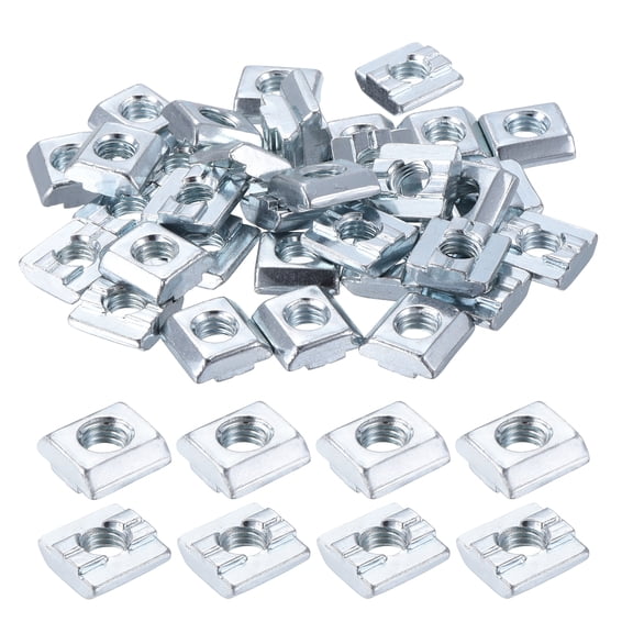 Uxcell 40Pcs M8 T Nuts Tee Sliding Slot Nuts T-Slot Nut for 3030 Series