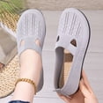 thumbnail image 6 of CAIXAI Walking Shoes with Wide Width Orthopedic Dress Sneakers Women Casual Knit Upper Embroidery Womens Sneakers Non- Sole Adjustable Upper Mary Jane Flats Hands-Free Go Walk Shoes, 6 of 8