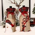 thumbnail image 1 of 2 fundas para botellas de vino de gnomo de Navidad, hechas a mano, bolsas para botellas de vino, decoraciones para fiestas de mesa navideñas, estilo de regalo 2 Rojo Verde, 1 of 5