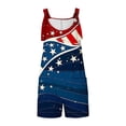 thumbnail image 4 of Moxiu Womens American Flag Overalls Shorts 4th of July Sleeveless Festival Patriotic Rompers Loose Independence Day Adjustable Strap Short Overall 2025 Blue,XXL, 4 of 6