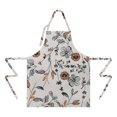 thumbnail image 2 of Pioneer Flower Floral Print Pattern Apron-Garden Aprons for Women with Pockets-Cotton Linen Waterproof Kitchen Cooking Gardening Aprons Adjustable for Kitchen,Cooking,BBQ and Salon 33x27 Inch, 2 of 7