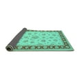 thumbnail image 2 of Ahgly Company Indoor Round Oriental Turquoise Blue Traditional Area Rugs, 5' Round, 2 of 4