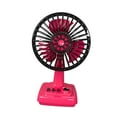 thumbnail image 4 of Ventilador de escritorio pequeño, refrigeración por aire, diseño, ventilador personal portátil de 3 velocidades para rojo, 4 of 9