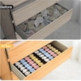 thumbnail image 6 of Sock Drawer Organizer Divider 2 Packs Underwear Organizer, 24 Cell Collapsible Closet Cabinet Organizer Underwear Storage Boxes for Storing Socks, Handkerchiefs, Ties, Belts (Black), 6 of 8