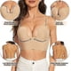 thumbnail image 2 of 85D Sujetador con espalda baja para mujer, sujetador sin espalda con escote profundo en forma de U y tirantes transparentes convertibles, 2 of 5