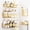 Gold, variant on 5 Pack Self Adhesive Shower Caddy Organizer Rack for Inside Shower, Rustproof Stainless Steel Wall Mount Storage Basket Shampoo Holder Bathroom Accessory Decor Set, Gold