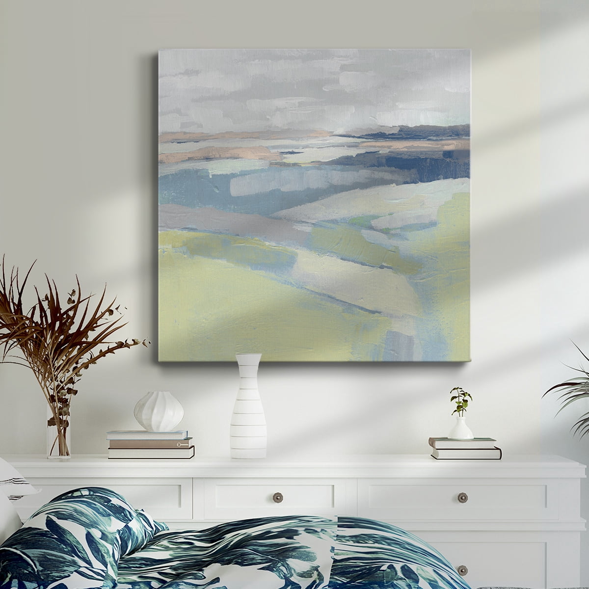 Wexford Home Pastel Prairie I-Premium Gallery Wrapped Canvas, 40" x 40" - Ready to Hang