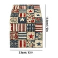 thumbnail image 3 of PatrioticTable Runner Decor,4th of July Independence Day Retro American Flag Linen Summer Table Runner Seasonal Memorial Day Holiday Kitchen Dining Table Decorations for Home Party Decor 13 x 72 inch, 3 of 7