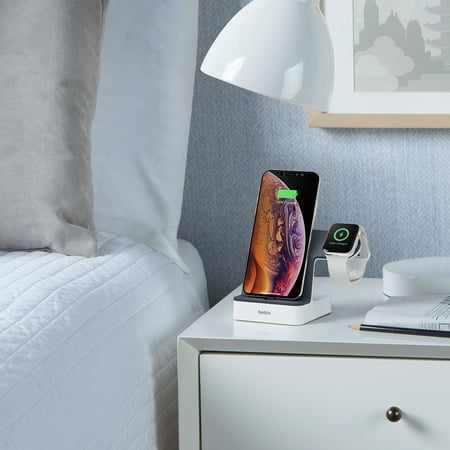 Belkin - PowerHouse Charging Dock for iPhone and Apple Watch - White