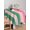 Mutli-Color, variant on Pink Green Blue Stripe Table Cloth, Farmhouse Stripes Contemporary Waterproof Tablecloth for Square Tables, Reusable Washable Fabric Table Cover for Restaurant Kitchen Dining Tables 60"x60"