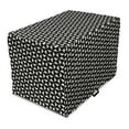 thumbnail image 1 of Abstract Dog Crate Cover, Triangles Arranged in a Table Square Basic and Repetitive, Easy to Use Pet Kennel Cover Small Dogs Puppies Kittens, 7 Sizes, Dark Grey and Eggshell, by Ambesonne, 1 of 1