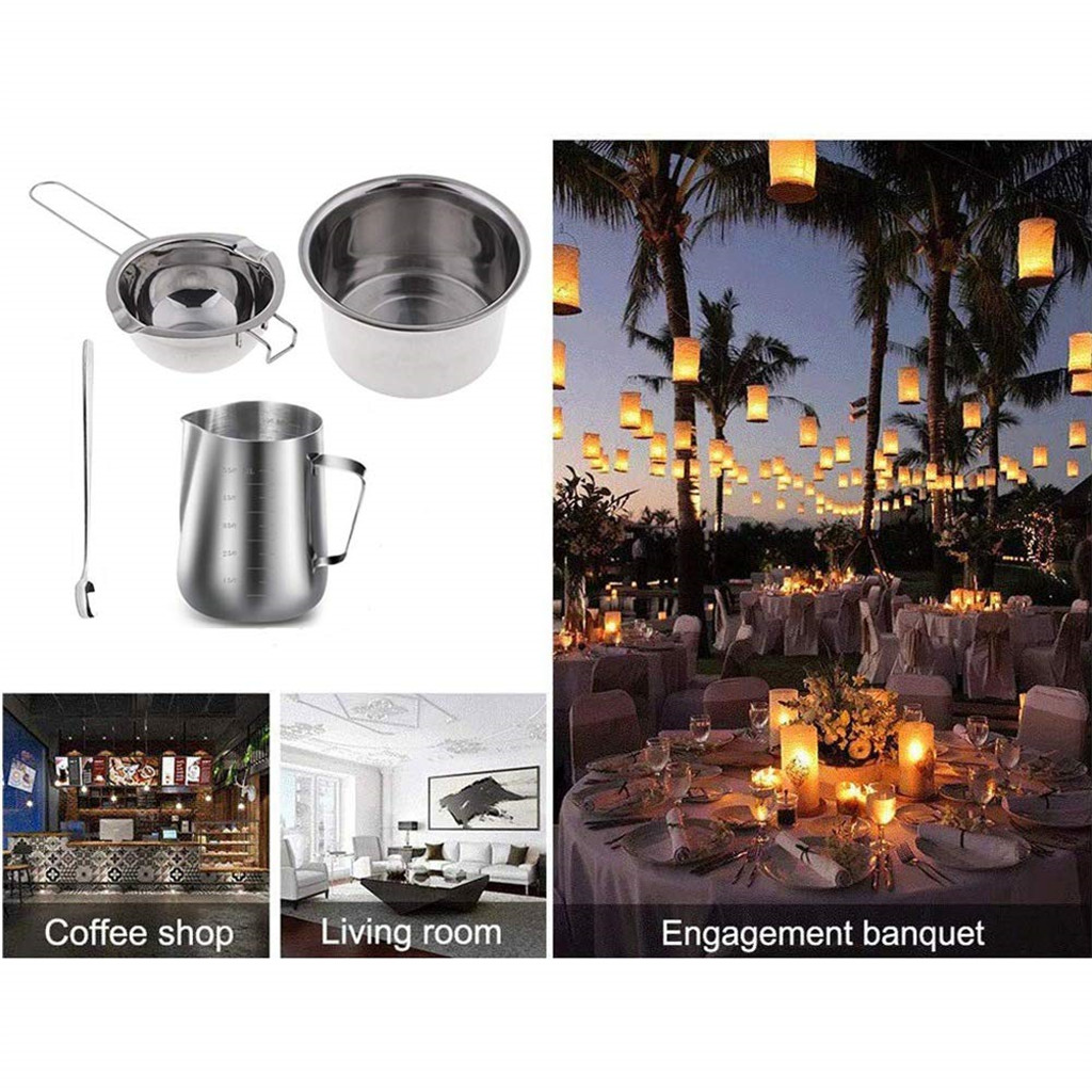 lanema Candle Making Kit Melting Pot,Candle Tins Double Boiler Hand Craft Tools for Beginners, Children and Adults Starter