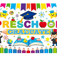 thumbnail image 3 of Colorful Design Preschool Graduation Banner Lightweight Children's Event Photo Backdrop for Kids Party Indoor Decoration Celebration, 3 of 7