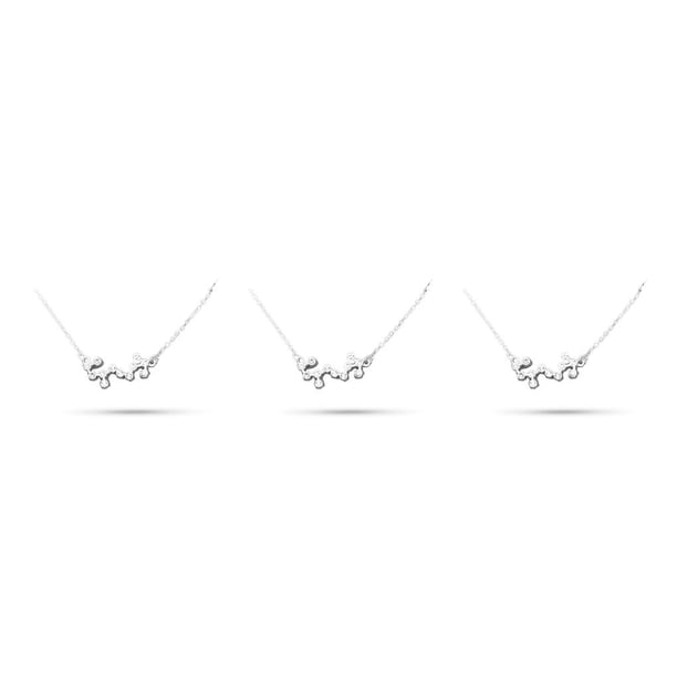 Jumpingount Tema de la constelación Collar del zodiaco de diamantes de imitación Ins Cómodo con tarjeta de exhibición Cadena de joyería Colgante Type1 NO1 Jumpingount CBP198360