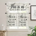 thumbnail image 2 of This Is Kitchen Curtains Valances and Tiers Set of 3 Us Our Life Our Story Our Home Tier Curtains and Valance for Kitchen Bathroom Small Windows 27.5"W x 24"L (Pack of 3), 2 of 8